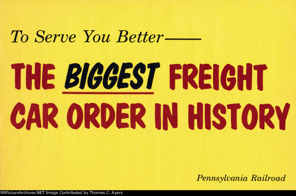 "Biggest Freight Car Order," Front Cover, 1959